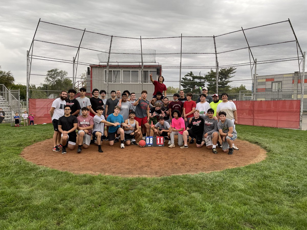 RedhawkWrestle1's tweet photo. On Wednesday, we joined @baseball_goshen for a competitive game of kick ball! We look forward to competing with you again next year! #makingeachotherbetter #1-0 https://t.co/TXNUE6nYtm