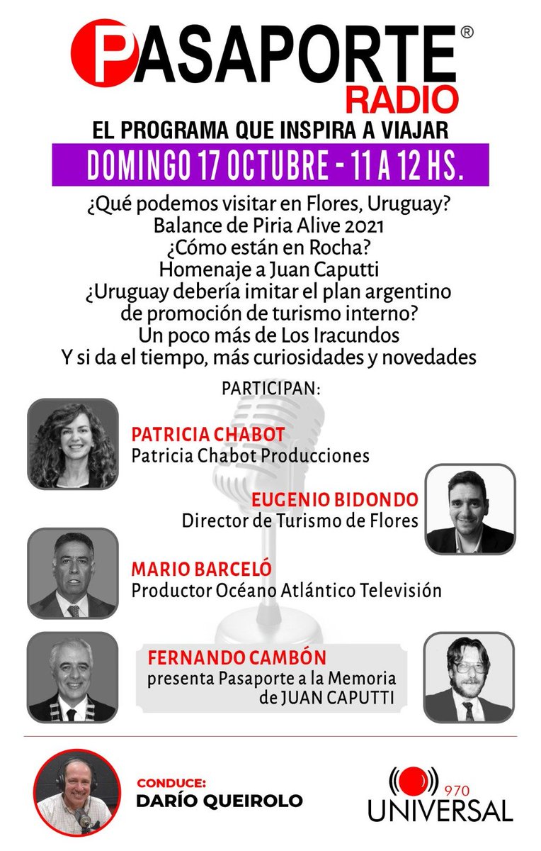 Mañana en <a href="/pasaportenews/">PASAPORTE NEWS - Dario Queirolo</a> 👌 balance <a href="/PiriaAlive/">Piria Alive</a> 💙🏰🇺🇾 gracias Dario Queirolo! #Uruguay