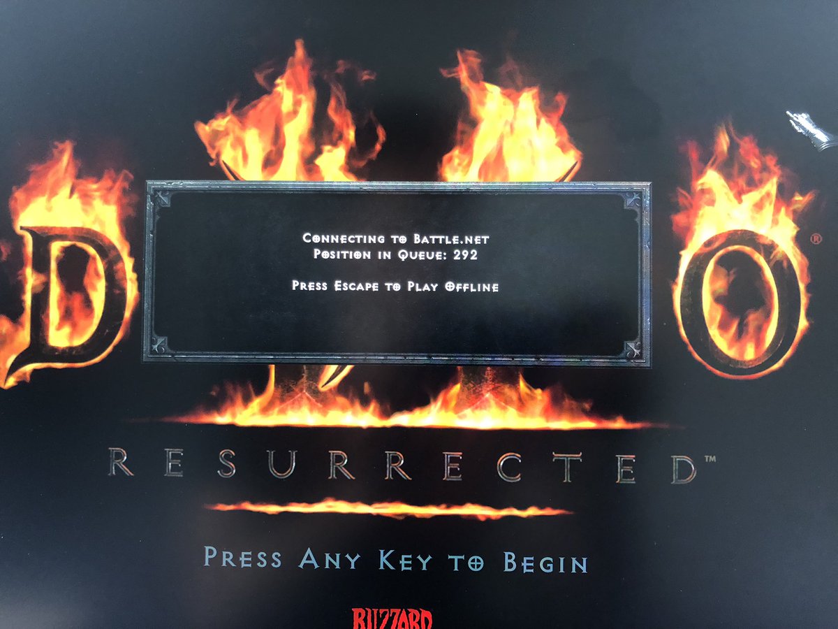 Uhh <a href="/ATVI_AB/">Activision Blizzard</a> @diablo this hasn’t moved today… why won’t you let me play #diablo #Diablo2Resurrected #DiabloII #diablo2disconnected 😬