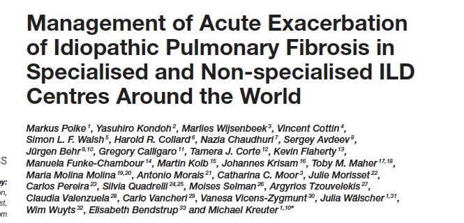 KaminskiMed's tweet photo. When evidence is missing, clinicians follow common sense - but is this really good for IPF patients? a global questionnaire reveals similar approaches (with some variance) to acute exacerbations of IPF - #RCT urgently needed in #AEIPF #RemapILD https://t.co/hyUJR42oMJ https://t.co/Hcu5f513Rg
