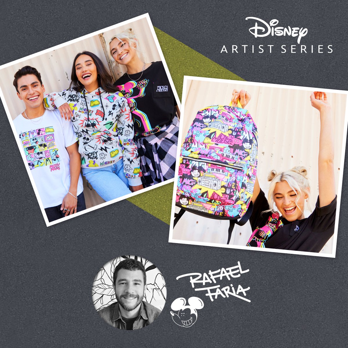 disneystore's tweet image. All new from the Disney Artist Series! Shop di.sn/6015J3M7z for fashion and accessories inspired by art from designers Rafael Faria and Deborah Salles.