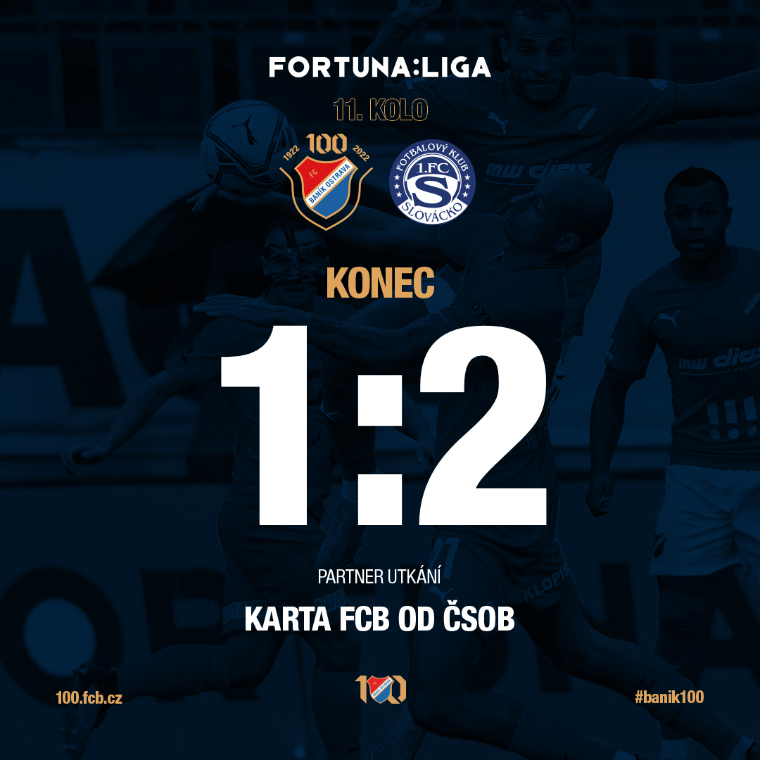 fcbanikostrava's tweet photo. ⏹️ KONEC | Baník po dvanácti zápasech bez prohry v řadě na ostravské půdě bohužel nebodoval. #ovaslo https://t.co/YfNxlEAHbc