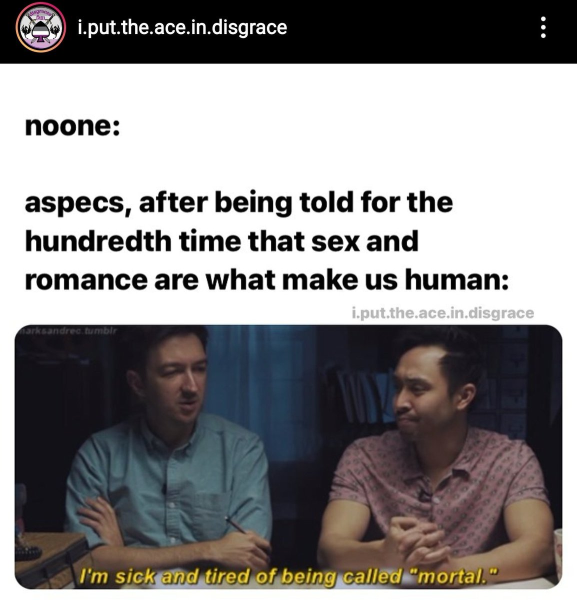 AsexualsNet's tweet photo. Absolute gods💜🤍🖤
#asexuality #aromantic #aspecs https://t.co/fVbe9OEM0U