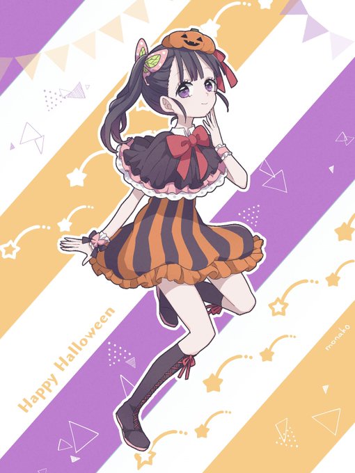 もなこさんがTwitterに投稿した栗花落カナヲ(鬼滅の刃)のイラスト。