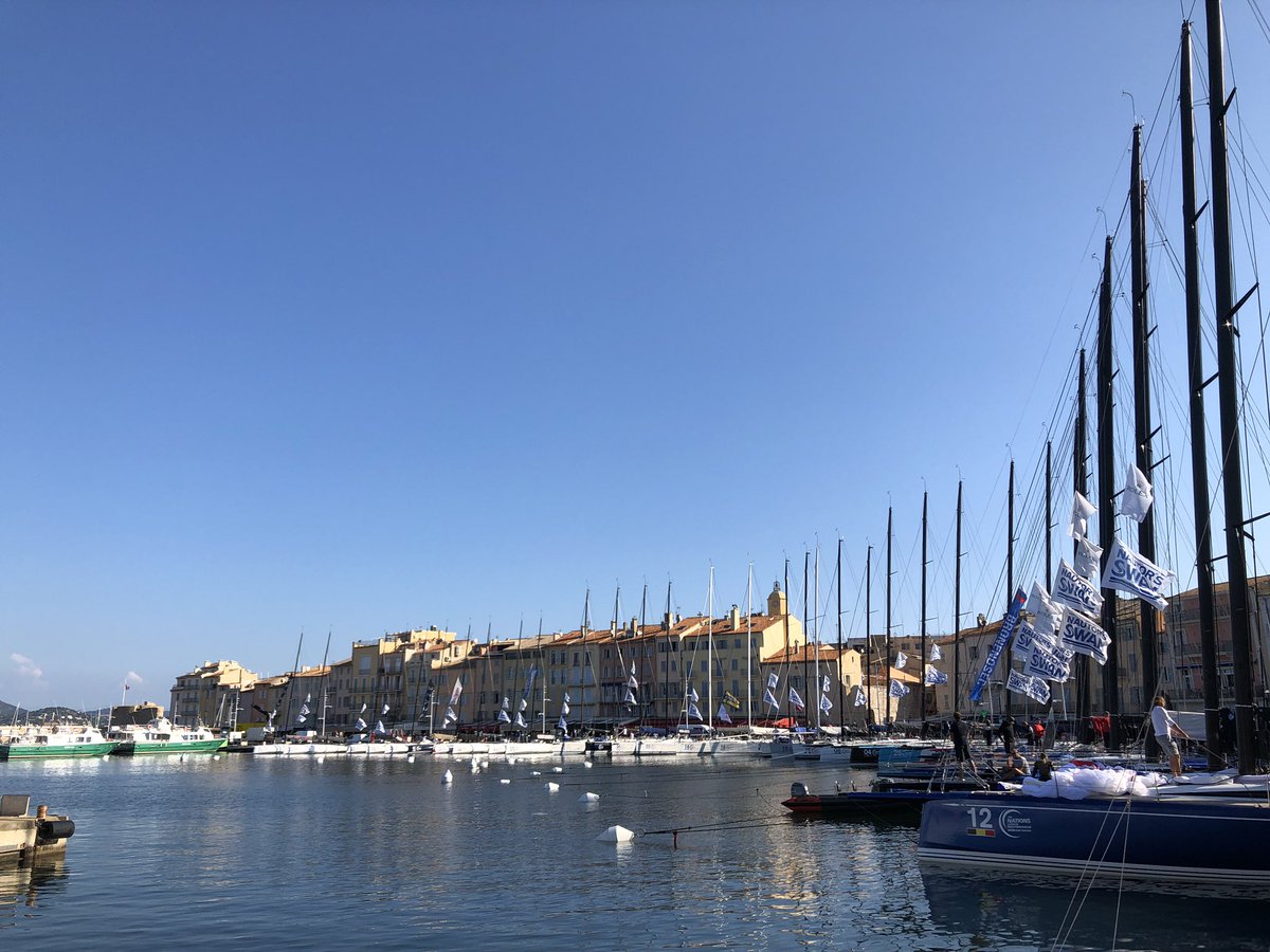 Autumn sun, a (gentle) #sailing breeze and some old world glamour. <a href="/Nautorswan/">Nautor Swan</a> One Design Worlds have transformed the harbour at St Tropez for the final #regatta of the season. #StTropez