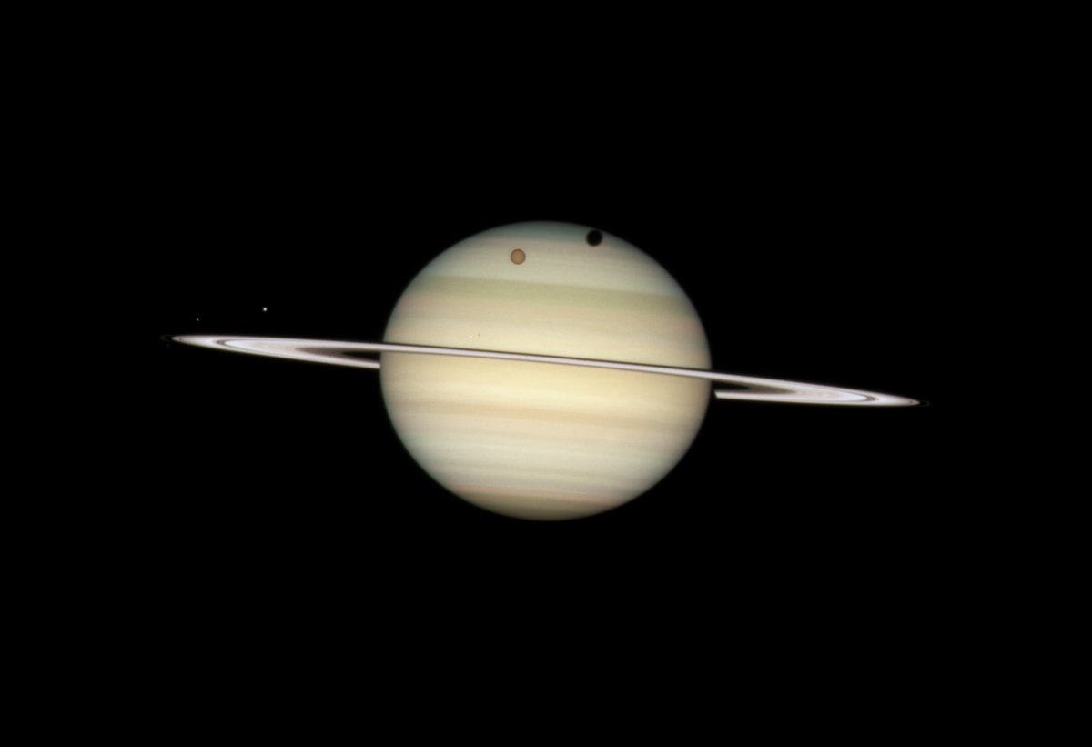 Saturn and its moons