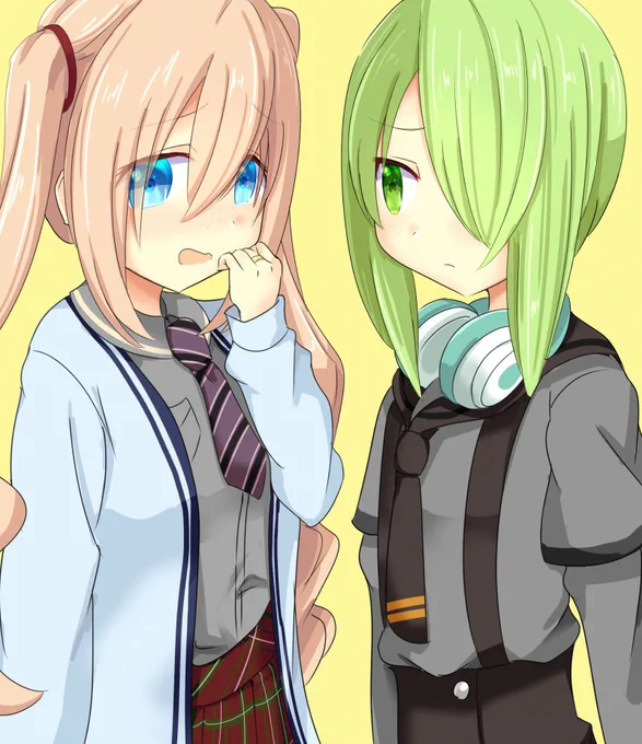 時雨ちゃんとミユリちゃん描きました リクエストありがとうございました～ #マギアレコード 