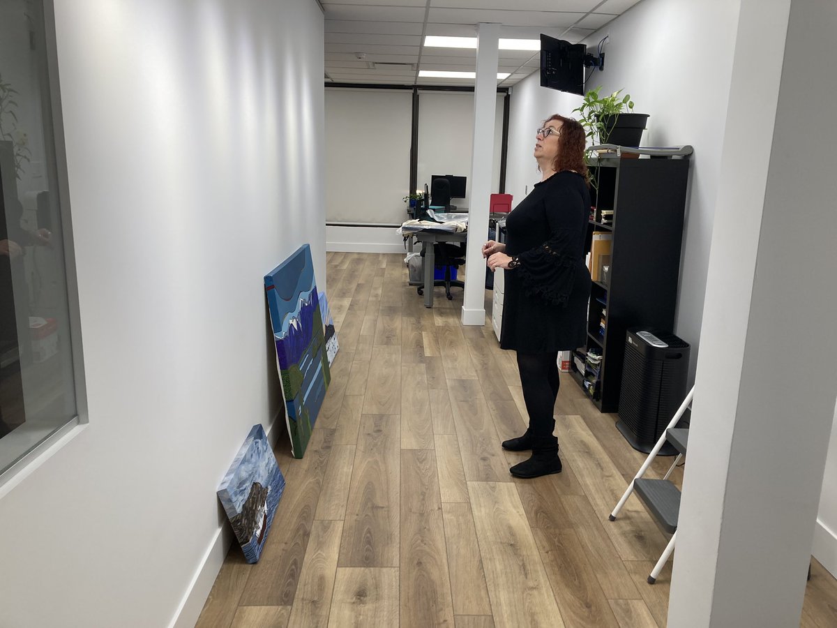 Getting all set up for the <a href="/NWCulturalCrawl/">New West Cultural Crawl</a> w/ <a href="/SusanLGreig/">Susan L Greig</a> 

We can wait to welcome folks into the new #NewWest Constituency Office at 335 6th Street.

Here are some sneak peeks… see you soon!
@ArtsCouncilNW