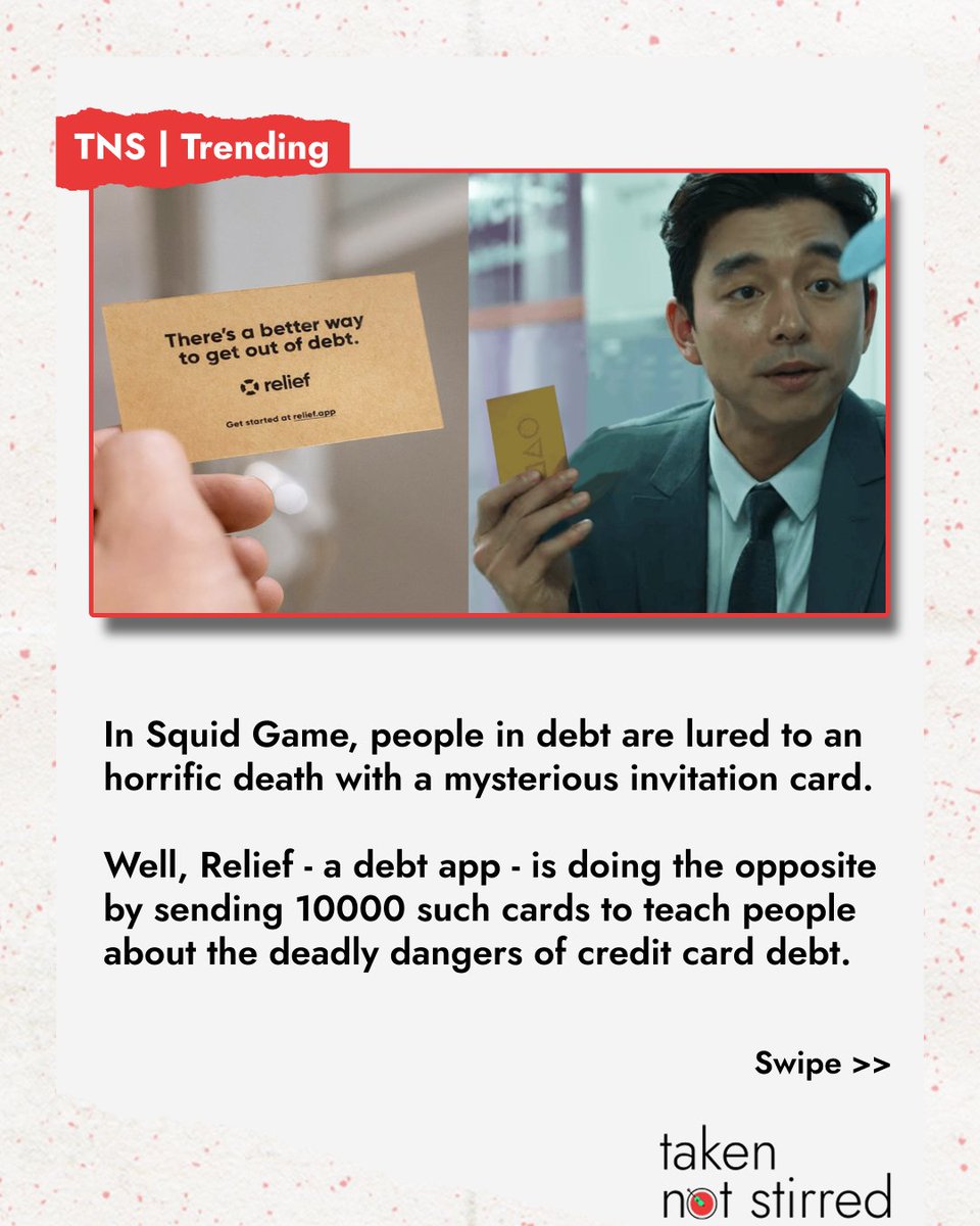AdMadTNS's tweet photo. Inspired by Squid Game, here's how @startrelief is helping people cure their debts with a plan that doesn't cost an arm and a leg
#SquidGame #SquidGameNetflix #BrandInteraction #GuerrillaMarketing #Marketing #TNSTrending https://t.co/hCURk1fly4
