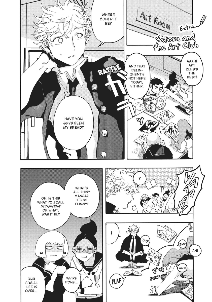 The Blue Period anime skipped the best extra in the entire manga. This boy respects women and their passions. It was also a cute bonding moment btw him and the club girls 😞