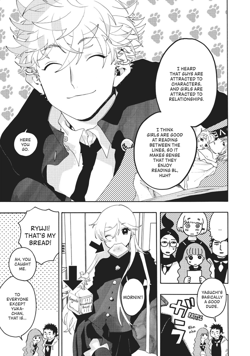 The Blue Period anime skipped the best extra in the entire manga. This boy respects women and their passions. It was also a cute bonding moment btw him and the club girls 😞