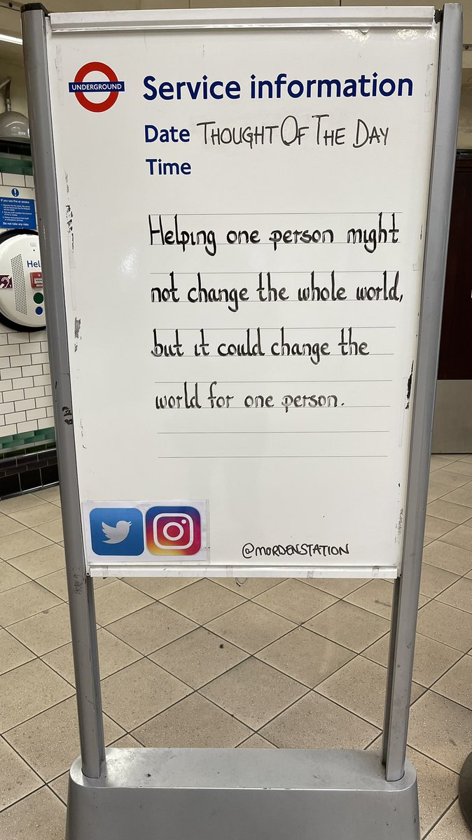 Saturday 16th October 2021 Thought Of The Evening From Morden Station