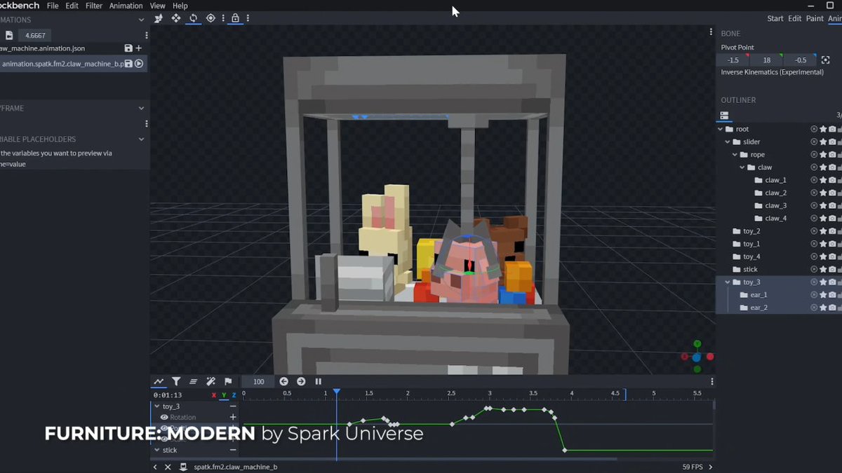 Shockbyte's tweet photo. Blockbench allows for some amazing animated models. Many people on our team love playing around with these tools already!

#MinecraftLive #Minecraft https://t.co/WYy3QVHUdb