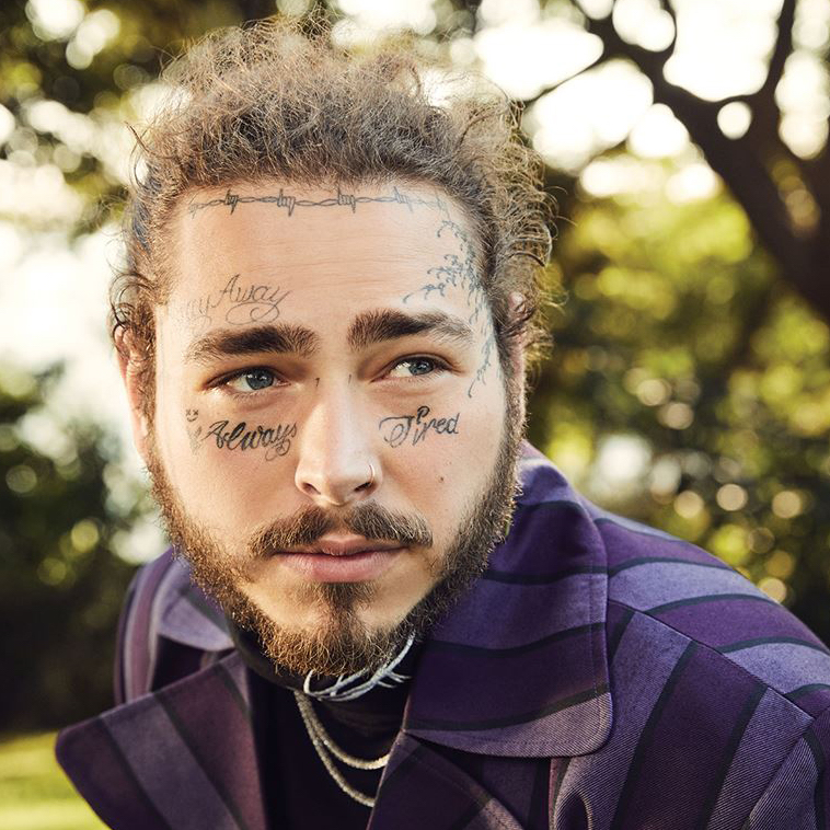 NOWThatsMusic's tweet photo. No, @postmalone wasn't born with his face tattoos. Yes, we're shocked too. Look out for this hunk's hit track "Motley Crew" on #NOW80 ποΈ https://t.co/5pidGmy3X3 https://t.co/V5NUk7x8P1