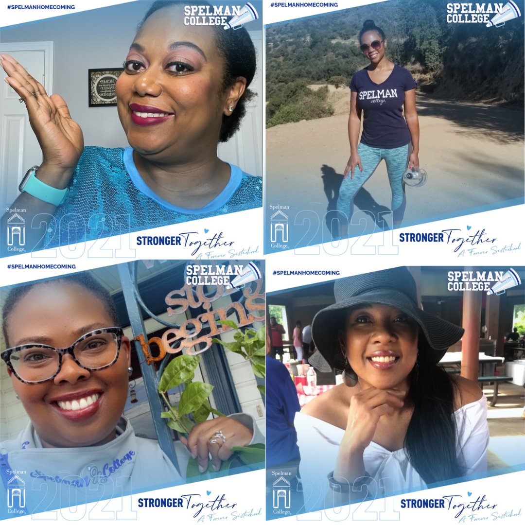 SpelmanCollege's tweet photo. There's still time to step into the virtual #SpelmanHomecoming photo booth, powered by @omgbooth! Create your own here: https://t.co/qfueSC2Q06 https://t.co/nEROPwB2jR