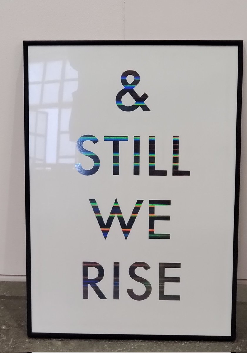 thoughtful74's tweet photo. As part of 20/20 [a brief survey] dear friend, contemporary serigraph artist @aidaprints and myself produced a collaborative print:

&amp;
Still
WE
RISE

Available @TheOtherArtFair 
(or https://t.co/TaNf3QwSqV)
#PrintIsPower
#SistersInPrint
#PureVibes
#Spirit
#Energy
#Huzzah https://t.co/Vc8NFDo1kz