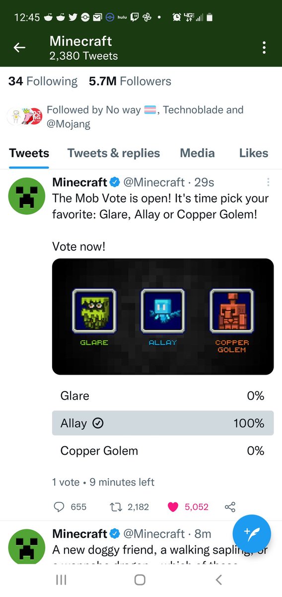 Mruglyman2's tweet photo. I was first mine craft live #MinecraftLive2021 https://t.co/C57OtlzXRT