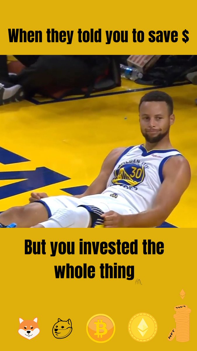 maestososd's tweet photo. ➡️ When they told you to save every penny.... 
🏀BTW Steph is the 🐐 keeps improving more than crypto! 📈 @StephenCurry30
#cryptomeme #MEMES #memecoin #chefcurry https://t.co/DXle1mVCfr