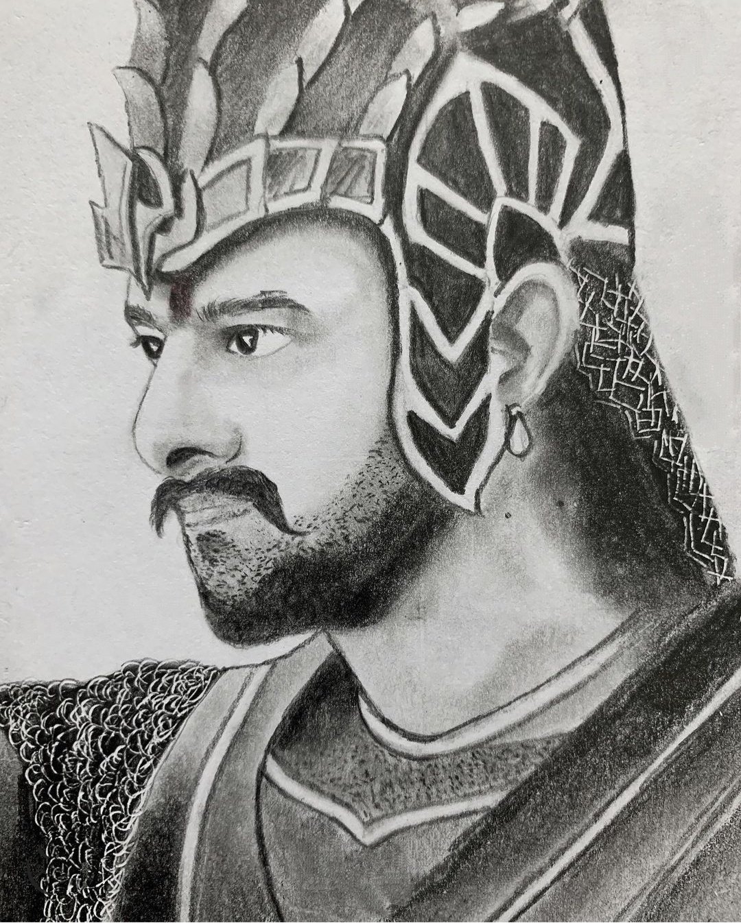 Prabas bahubali sketch - Desi Painters