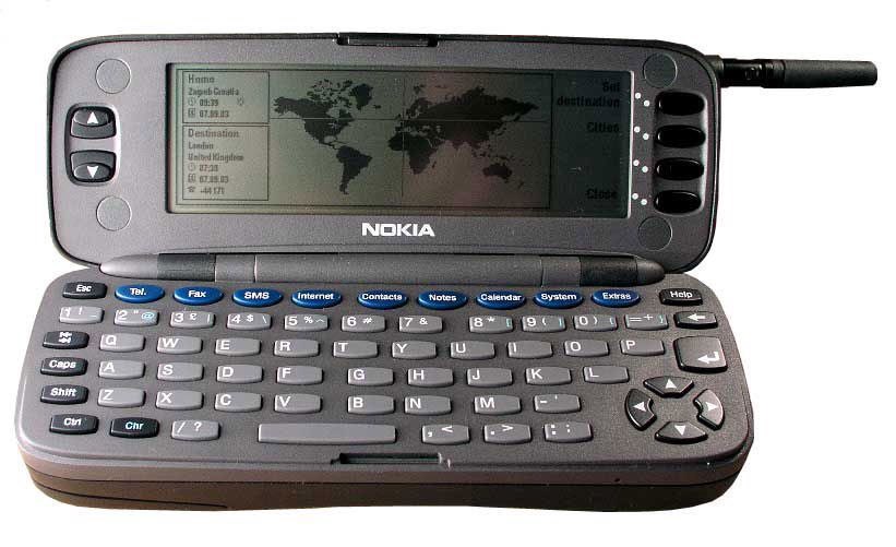 First mobile phone with dial-up internet:
