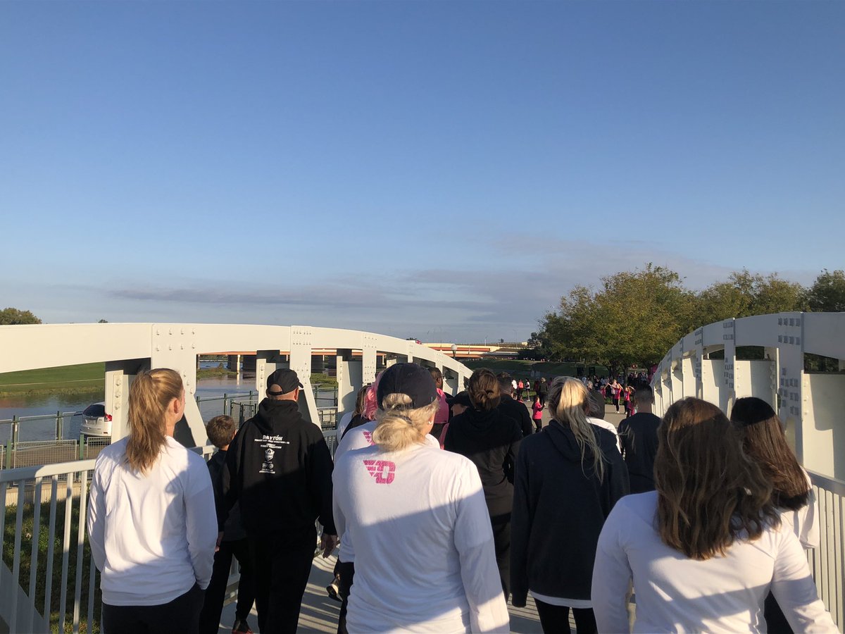 Beautiful morning to be supporting <a href="/MakingStrides/">Making Strides Walk</a> of Greater Dayton walk! Flyers were out in force to help create awareness and hope! #community #proud 💖
