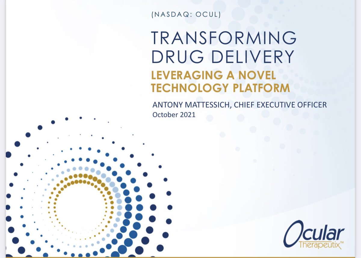 yaireinhorn's tweet photo. 1/ Ocular Therapeutix - $OCUL is one of the leading #BioTech companies which is focused on #Ophthalmology and develops a wide range of therapies for diseases and conditions of the eye using its own proprietary bioresorbable hydrogel-based formulation technology. https://t.co/eTHUkvg4z2