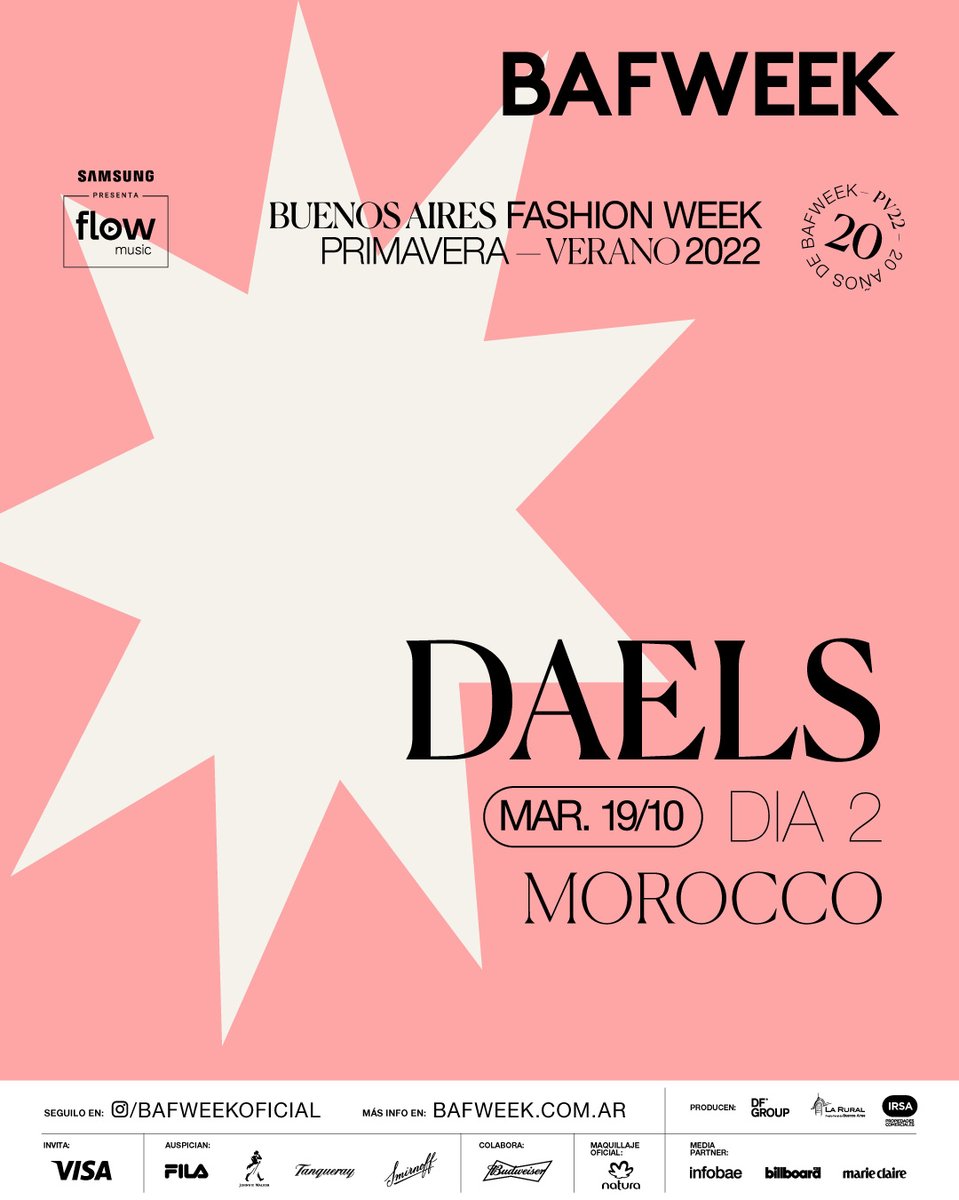 👋¡El segundo día de #BAKWEEK también le daremos la bienvenida a @SADAELS que nos traerá la fusión entre las tradiciones argentinas y el caos urbano y ecléctico de Buenos Aires!👋  📍Location - Morocco ¡Quedate atento las redes sociales de #BAFWEEK y @SADAELS !