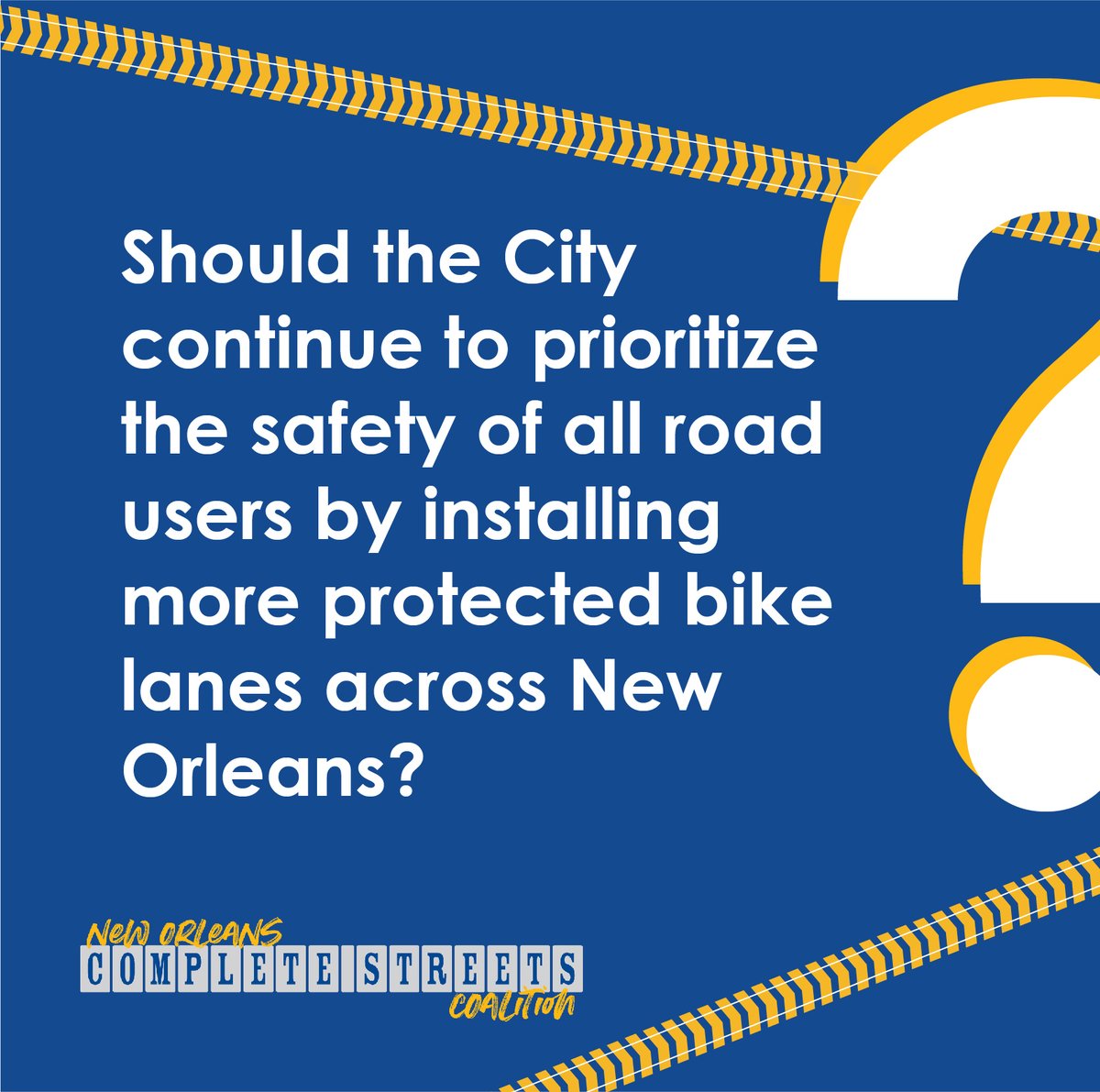 NolaComplete's tweet photo. "What are your top priorities?
We're asking our candidates all the big questions at the Candidate Forum on Complete Streets, Transportation &amp; Infrastructure! Be sure to register at https://t.co/TFSl2asfMK and submit your own questions!
#nolaelection #nolacompletestreets https://t.co/1i6eizHPBM
