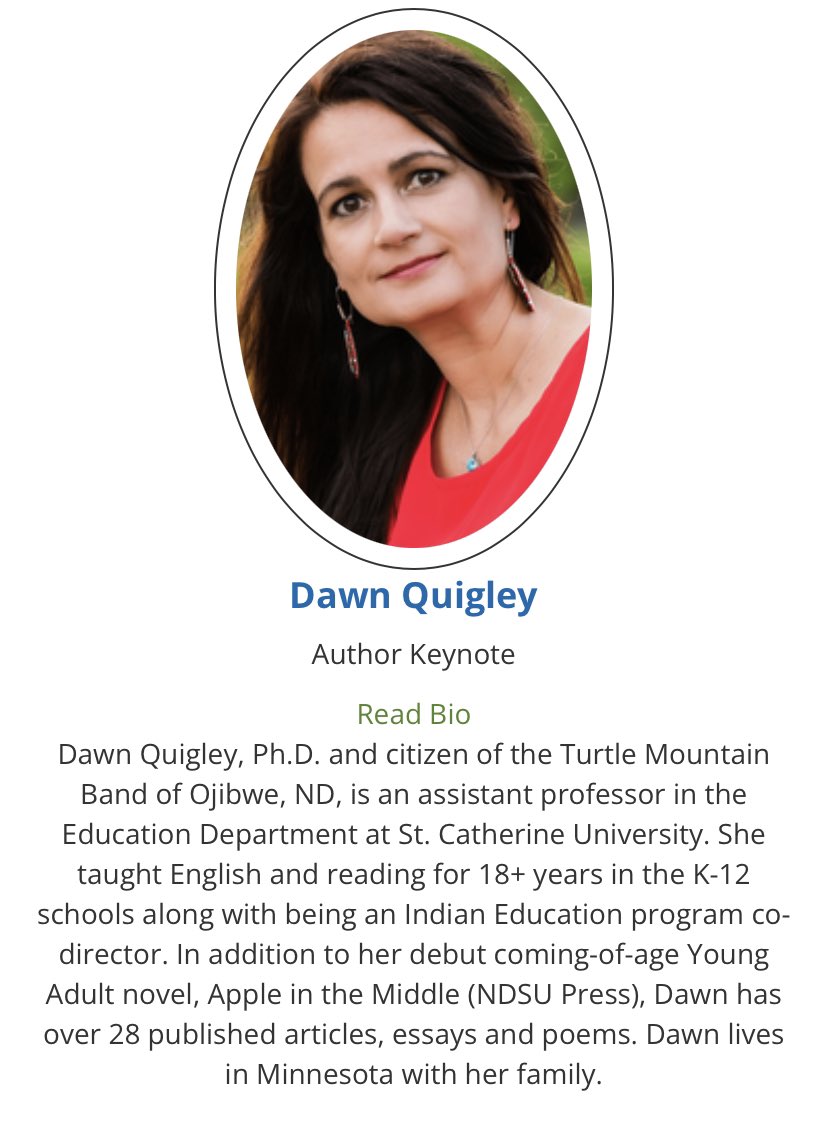 #ALER2021 Keynote Speaker Spotlight - Dawn Quigley, Ph.D. and citizen of the Turtle Mountain Band of Ojibwe, ND, is an assistant professor in the Education Department at St. Catherine University. To learn more about Dr. Quigley go to dawnquigley.com/bio.