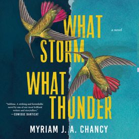 BeeAudio's tweet photo. Brilliantly crafted, fiercely imagined, &amp; deeply haunting, WHAT STORM, WHAT THUNDER by Myriam J.A. Chancy is an unforgettable testimony to the tenacity of the human spirit. 

Narrated by @blackwomyn for @HarperCollinsCa. 

#buzzbuzz 

https://t.co/Hvxge4CJPs https://t.co/Ec8wXuYn0Z