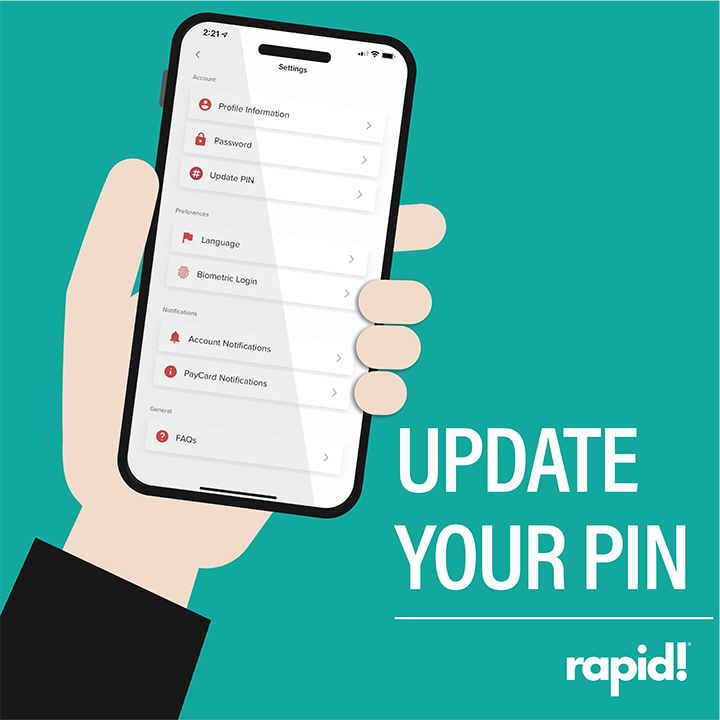 rapid! on Twitter "Need to update or change the PIN of your 