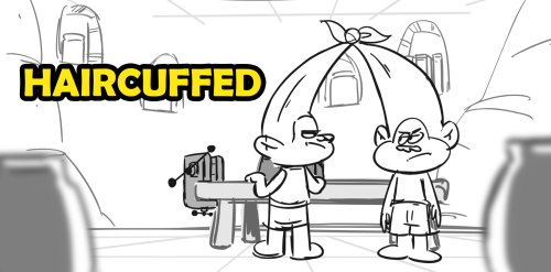 Some more examples from TTBGO. We had all crew animatic screenings, and we'd send out invites. These were all images from the animatic combined with the title of the episode, and each visually shows exactly what the episode is about.