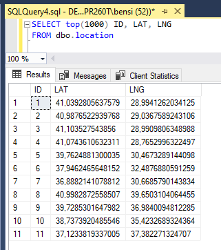 haritasite's tweet photo. Microsoft SQL Server veri tabanında coğrafi bilgileri (enlem, boylam) tutmak için iki ayrı alan açıp float-double değişkeni vermeye gerek yok. Tek hücrede Geography veri tipi bu işlemler için oldukça güçlü bir alt yapı sunuyor.. https://t.co/BECfr1jhXC