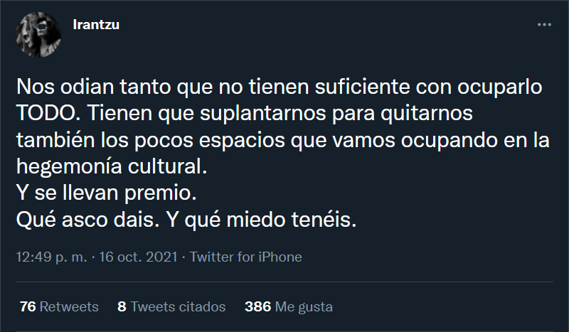 ExpertoIgualdad's tweet photo. ¿Qué es lo que pasa cuando ser mujer es tan ventajoso que hasta los hombres utilizan pseudónimos femeninos para vender libros y ganar premios?

Pues que muchas feministas se enfandan. 🤷🏻‍♂️ https://t.co/Key0D5xhhj