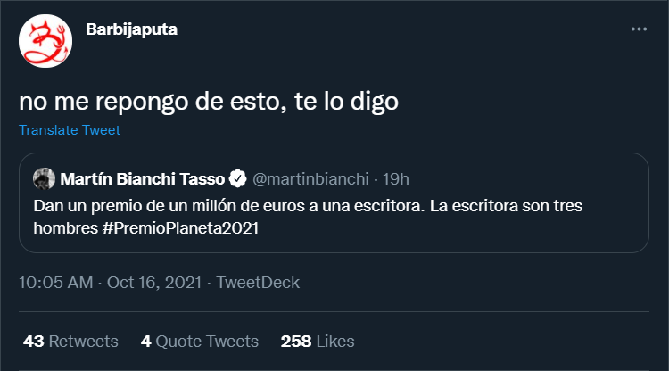 ExpertoIgualdad's tweet photo. ¿Qué es lo que pasa cuando ser mujer es tan ventajoso que hasta los hombres utilizan pseudónimos femeninos para vender libros y ganar premios?

Pues que muchas feministas se enfandan. 🤷🏻‍♂️ https://t.co/Key0D5xhhj