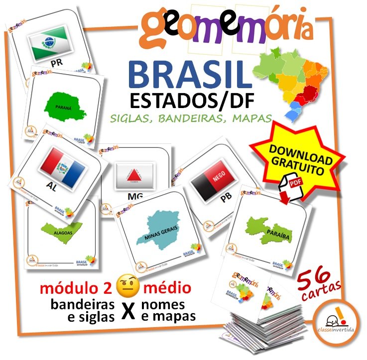 classe invertida: jogos didáticos: GeoDominó Brasil: Estados