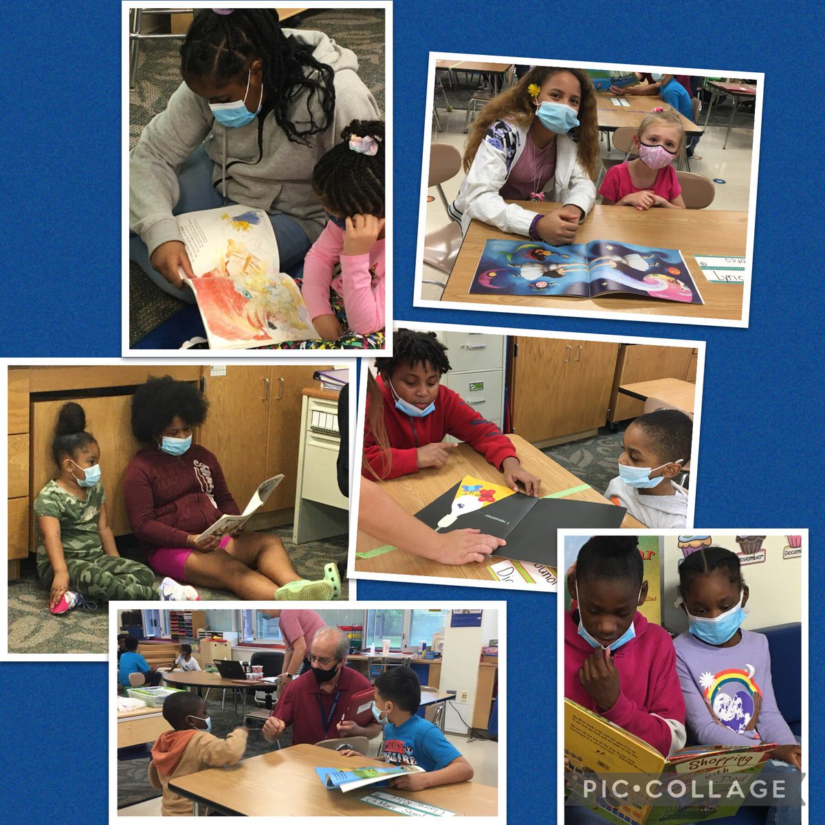 Reading Buddies=Building community in the school and promoting reading. 😊#TYHochadelMeyersBussBolzner❤️@rcsdsch33 @RCSDNYS #lovewhatIdo