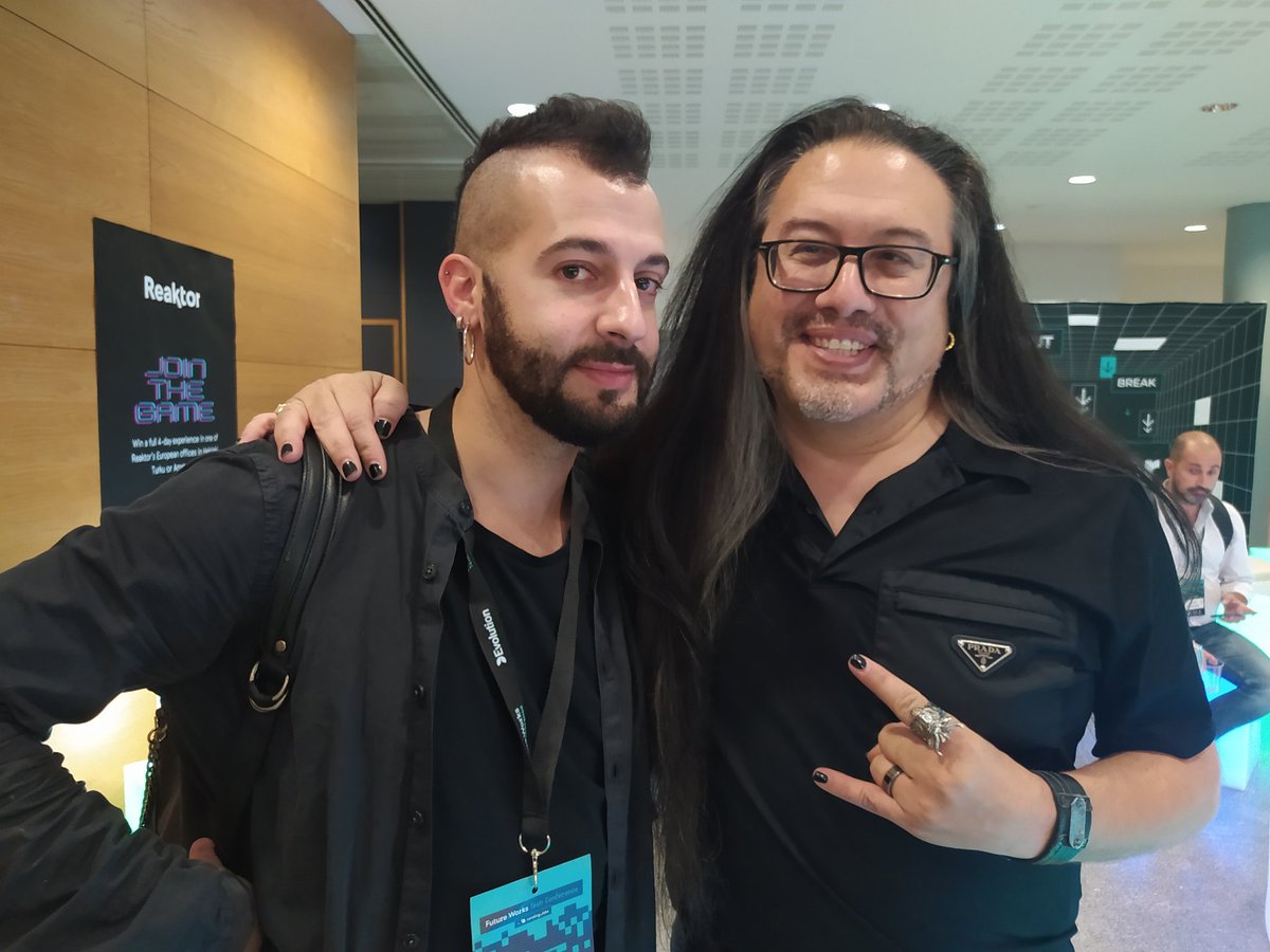 Unbelievable to have met and chat with the legend himself <a href="/theromero/">John Romero</a> ! Games like #doom and #quake defined my childhood a lot, and this is really a moment i will always cherish. #fwtc2021 <a href="/Landingjobs_bot/">Landing.Jobs Bot</a> @_futureworks #doom #johnromero #quake <a href="/idSoftware/">id Software</a> <a href="/DOOM/">DOOM</a> <a href="/bethesda/">Bethesda</a>