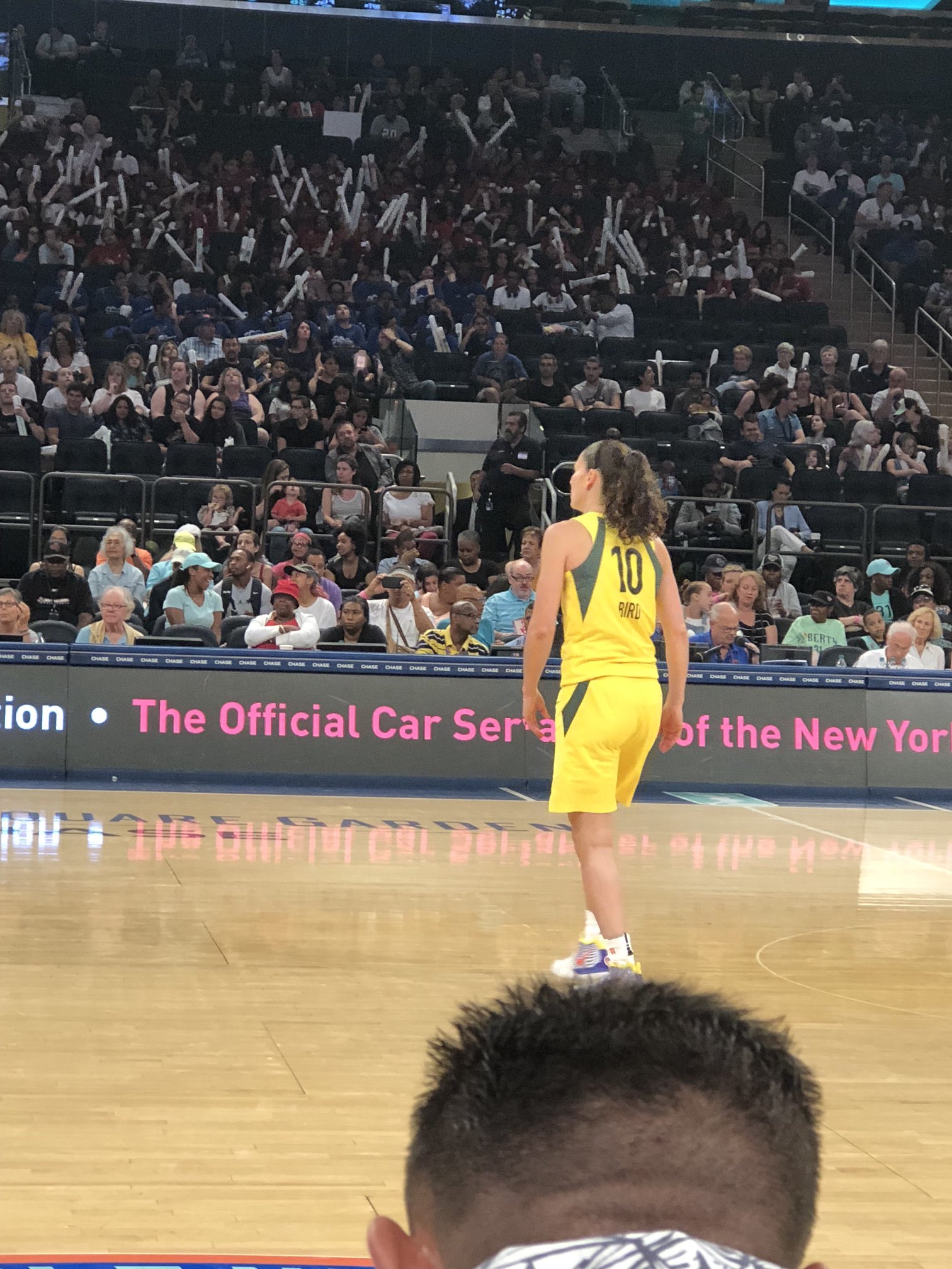 Girl from Idaho gets to see Sue Bird play in the Garden. So special. Happy birthday, Sue!  