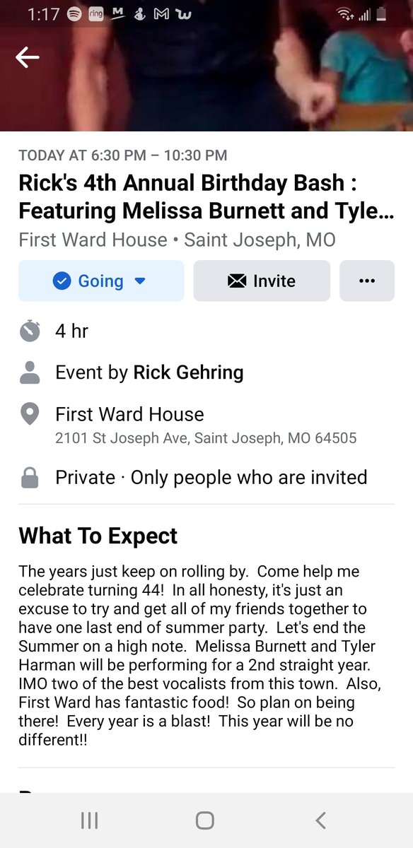 FirstWardHouse's tweet image. Don't forget there is music this evening for Rick's Birthday.