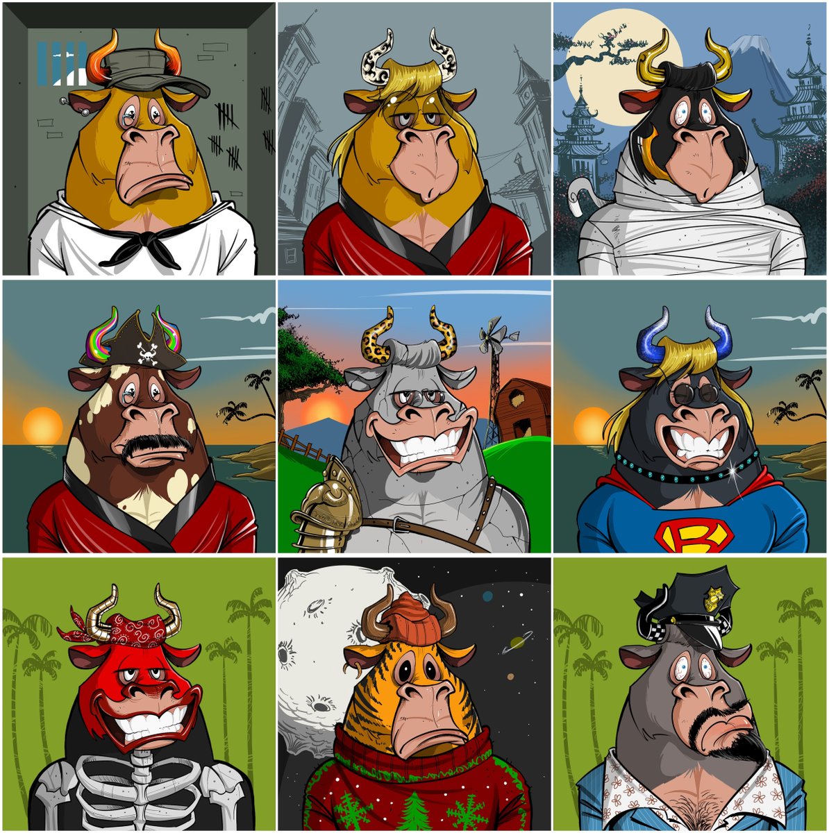 EuaNFT's tweet image. Evolved bulls 🔥🔥🔥

How it started:          How it's going: