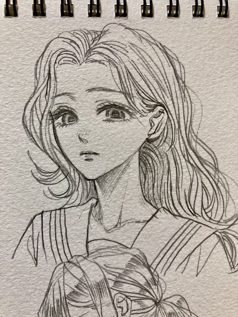 昨日の夜の落書き 続き 4枚目はライフのすえのぶけいこ先生の絵柄を意識して描いてみた 顔もそうだけど、体の描き方も好き  #落書き #rkgk #オリジナル #創作