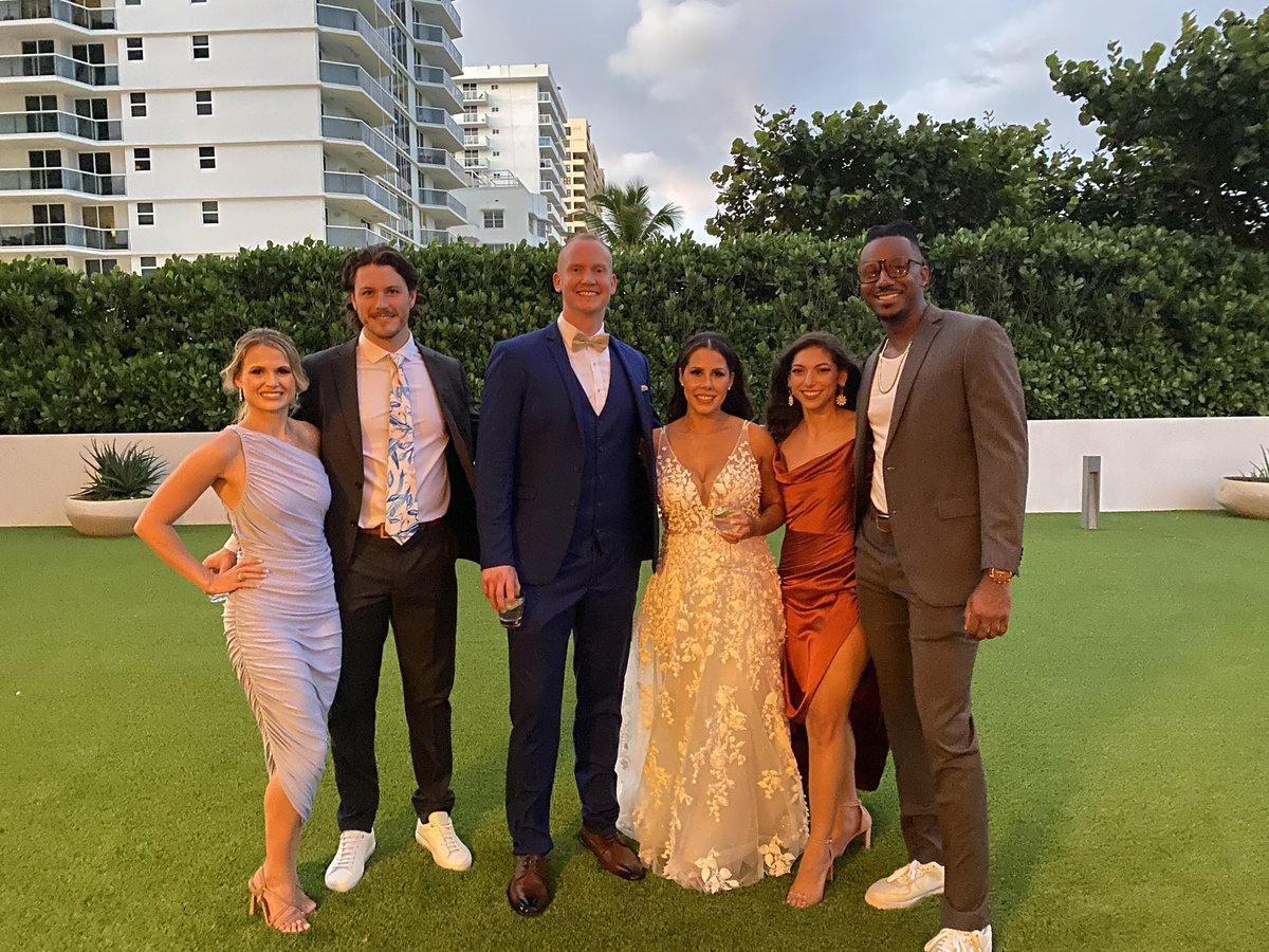 Marlins's tweet photo. The fam came together to celebrate The Coopaloops last night. 

Congratulations to the newlyweds, @CoopaLoop1 and Erica! 😍 https://t.co/DxCVyzUsuZ