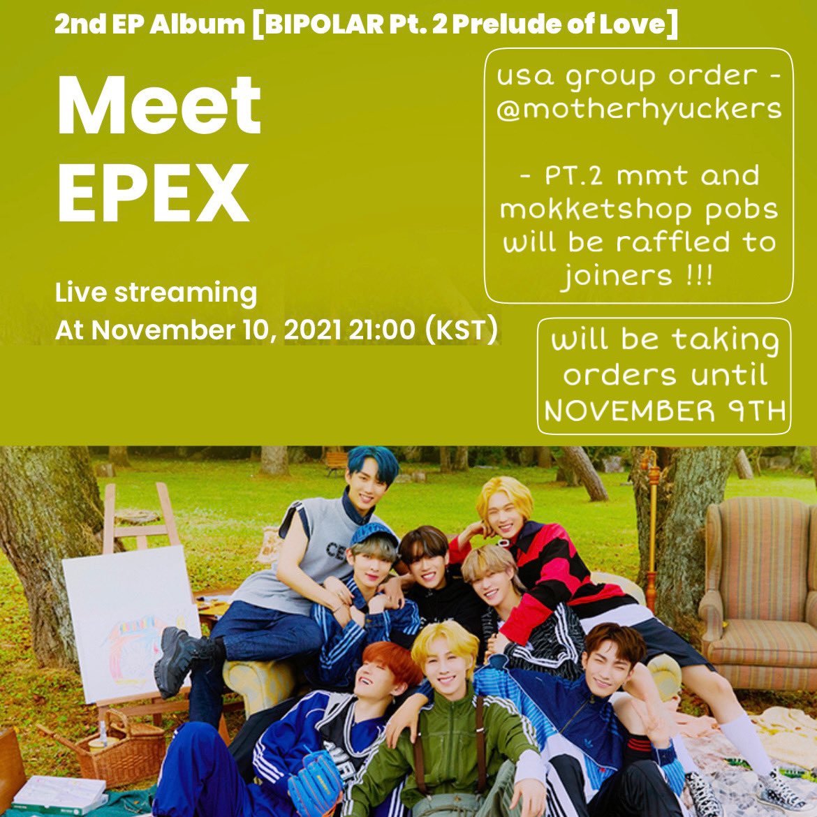 motherhyucker's tweet photo. (usa go) - epex - signed mwave albums 
2nd ep - bipolar pt. 2 prelude of love]

- $29 for 1 album or $57 for a set two
- sealed or unsealed
- group order with sorting
- will be raffling 2 mokketshop + 2 mymusictaste pobs from THIS era
#epexsale #wtsepex

https://t.co/Kb1srKzncE https://t.co/OkgBiUlLOz