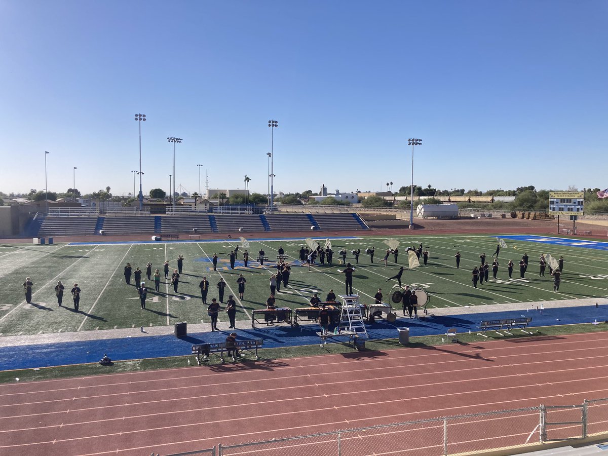 evitasg's tweet photo. BUHS Golden Hawk Band preparing for today’s show at Mountain Ridge! #azmba #buckeyepride #showday https://t.co/wv8c2eo3mh