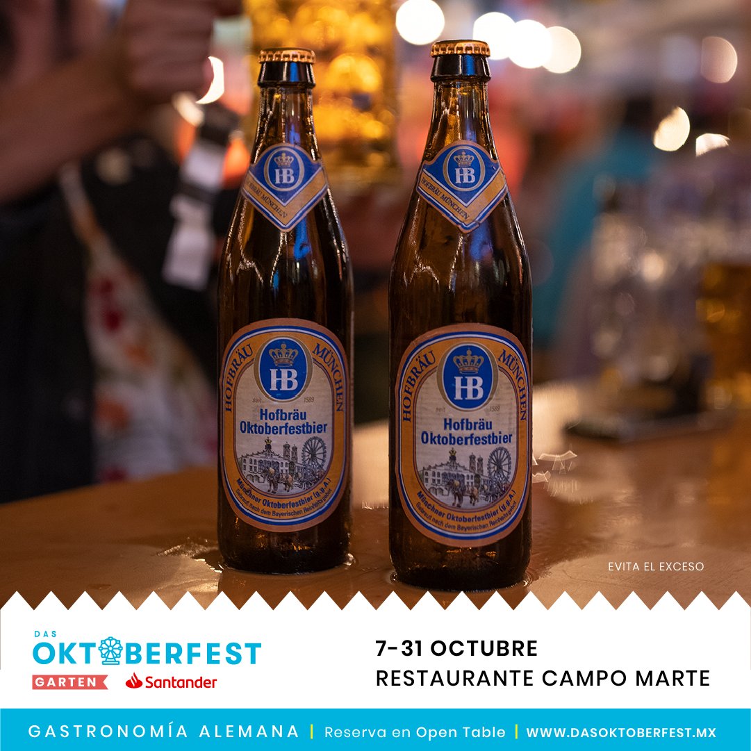 Disfruta de la autentica HB Oktoberfestbier en #DasOktoberfestCDMX 🍻❤️
Celebra con nosotros en nuestro homenaje a la mayor tradición alemana, asegura tu mesa reservando en <a href="/opentablemx/">HOTEL DLUXE</a>