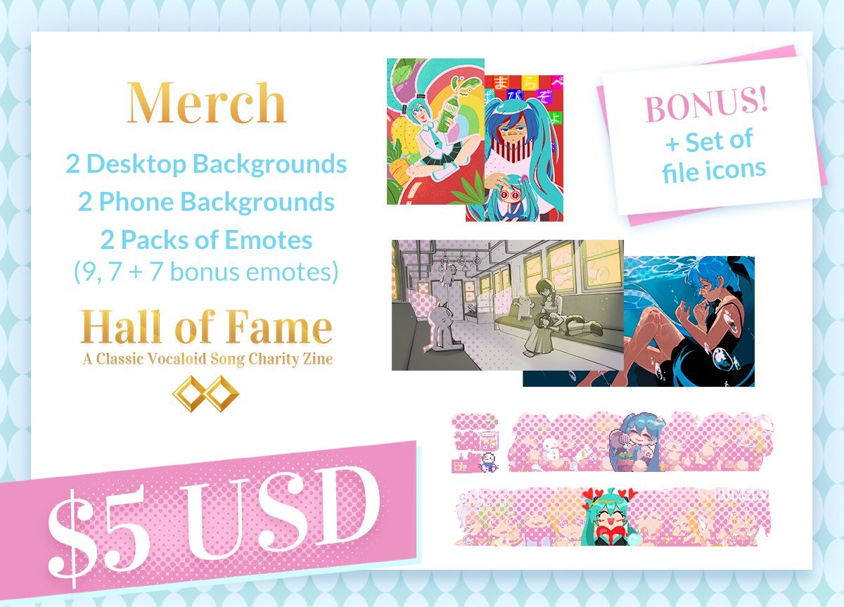 vocaloidfame's tweet photo. [ 🎊 PRE-ORDERS OPEN 🎊 ]

Hall of Fame: A Classic Vocaloid Song Charity Zine is officially open for pre-orders! All profit wil be donated to #StopAAPIHate 

✨ Get your copy here: https://t.co/aO4m9EDY0u https://t.co/AFnkKzhkwU