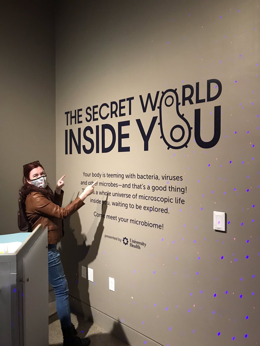 Davida found her happy place in the @WitteMuseum with #secretworldinsideyou thanks to UTSA and @NYCuratrix @pauljplanet @TAMUSanAntonio @SENCERnet @NCSCE @REMNet_microbio @TinyEarthNet @AMNH @gilbertjacka @qubeshub @ASMicrobiology #microbiome #informallearning #stem