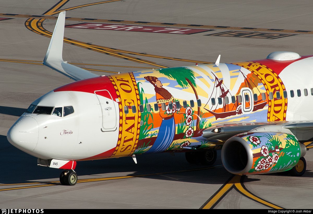 Southwest Airlines’ "Florida One" special livery 737.