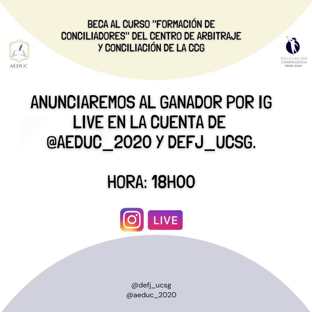 Hoy anunciaremos que estudiante obtendrá la Beca Aeduc-Delegación!